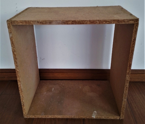 Cubo De Madera Aglomerado. 40 X 40 X 25 Cm