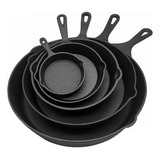 Juego De 5 Sartenes De Hierro Fundido Antiadherente Skillet