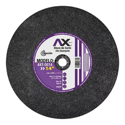 Disco De Corte Metal 14 Axtech Pack 10 Piezas Color Negro | Meses sin interés