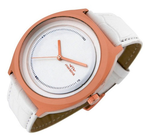 Reloj Montreal Mujer Ml1198 Caja Metal Malla Cuero Sintético