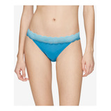 Calzón Bikini Micro Lace Azul Calvin Klein Mujer