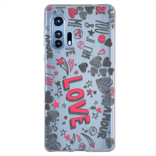 Funda Motorola Antigolpes Corazones Love