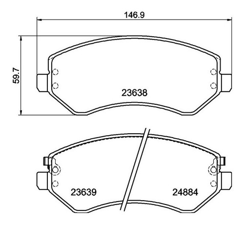 Pastilla Freno Delantera Chrysler Voyager 1999-2008 Foto 2