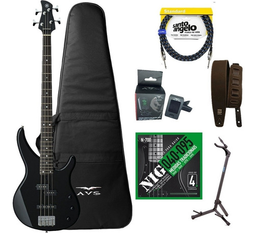 Contra Baixo Yamaha Trbx174 4 Cordas Preto + Kit