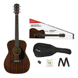 Guitarra Acústica Fender Cc-60s All-mahogany V2 Pack, Natura