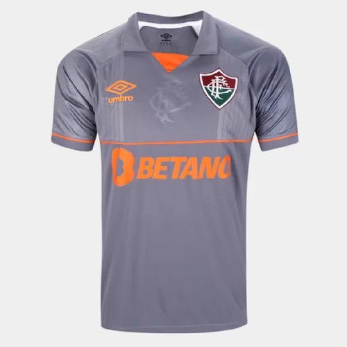 Camisa Fluminense 23/24 S/n° Goleiro Umbro - Cinza/laranja