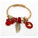 Pulsera Brazalete Ajustable Con Dijes Charms Acero Diseños