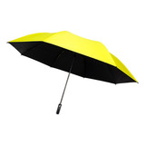 Paraguas Semiautomático Sombrilla Colores Neón Filtro Uv Color Amarillo