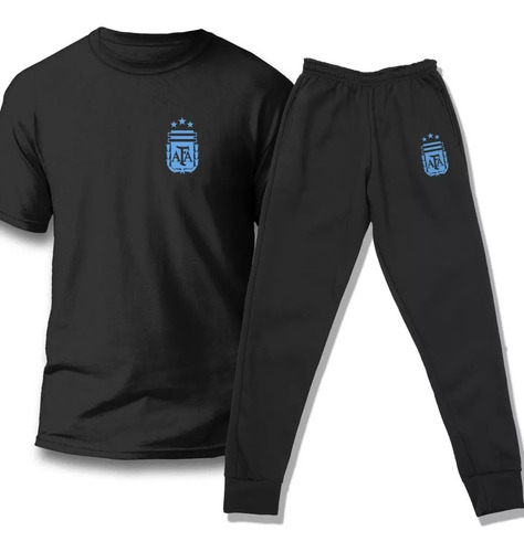 Conjunto Remera Y Pantalon Jogging Futbol Nacional Argentino