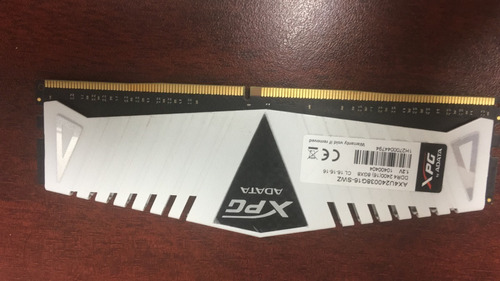 Memoria Ram Adata Xpg Z1 Ddr4 2400mhz 8gb Non-ecc Cl15 Bco