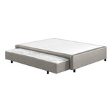 Base Box Sommier Casal Com Cama Auxiliar Ecoflex