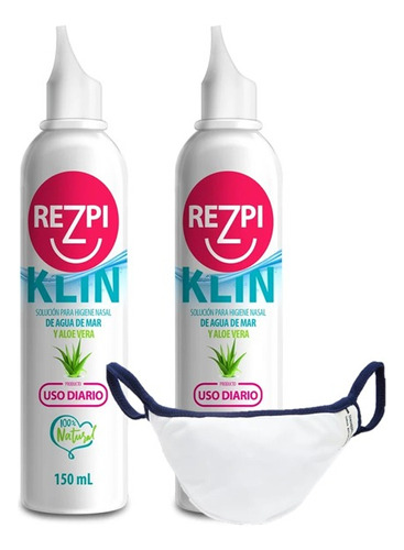 2 X Rezpiklin - Spray Nasal Natural + Mascarilla Con Cobre