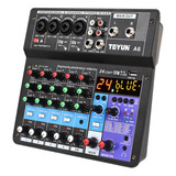 Consola De Sonido Sound Machine Webcast A6 Party Mixer De 6