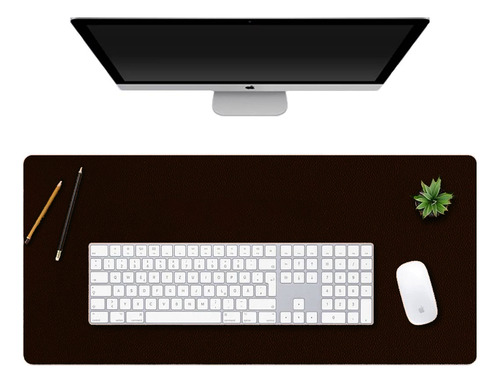 Desk Pad Mousepad 120x60cm Extra Grande Couro Eco Preto