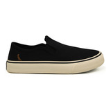 Tênis Reserva Go Joy Iate Homem Casual Slip On Lona Preto