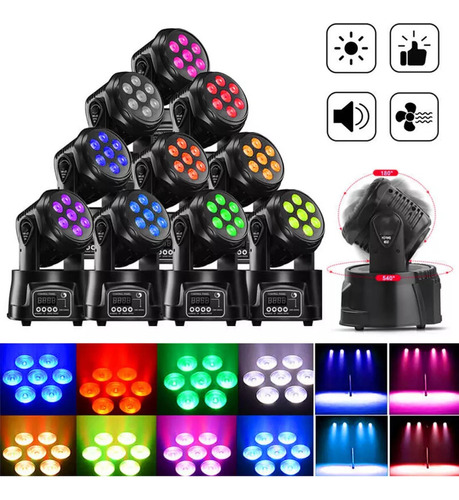 Efectos Luz Led Rgbw 150w Cabezal Movible Láser Dj Luces Dmx