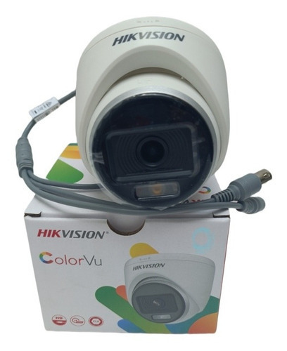 Camara Hikvision Colorvu Domo 2mp Ip67 2.8mm Con Audio Color Blanco