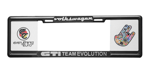 Portaplacas Europeo Gti Team Evolution Cool Hand Volkswagen