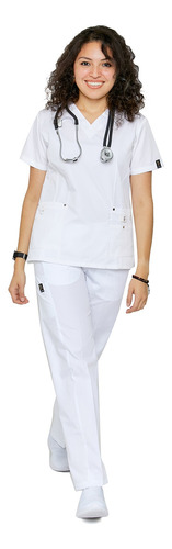 Uniforme Quirúrgico Blanco Clínico Enfermería Strech St408