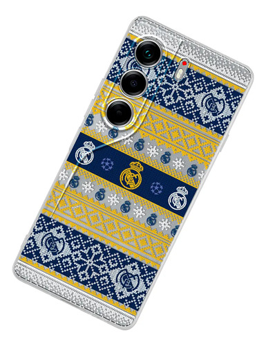 Funda Para Tecno Real Madrid Ugly Sweater Navideño Futbol Case