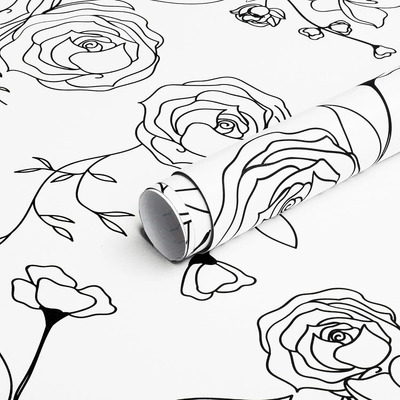 Papel Pintado Safiyya Peel And Stick En Blanco Y Negro Co...