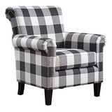 Grafton Roseanne - Silla Con Brazos, Color Negro Y Blanco