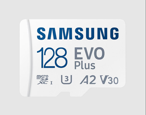 Cartão De Memória Micro Sdxc Samsung Evo Plus 128gb + Adap