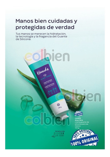 Crema Manos Guante Silicona Hinode Nueva Aloe Vera Suaviza