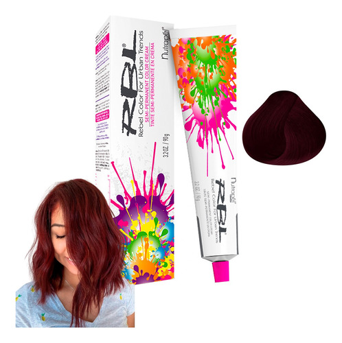 Tinte Para Cabello Rbl Semipermanente Colores Fantasia 90g 