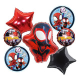 Pack Globos Spiderman Miles Morales Peter Gwen X 7 