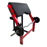 Banco Predicador Gimnasio Altura Ajustable Gym Color Rojo