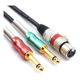 Cable De Audio Xlr 3-pin Hembra A 2 Ts 1/4  Macho | 3m