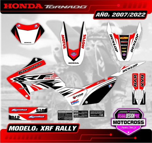 Kit Calcos - Grafica Honda Tornado 250 - Grueso Mate
