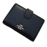 Cartera Con Monedero Cafe Coach Elegante De Piel Para Mujer