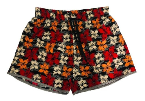 Kit 6 Shorts Estampado Floral Feminino Tactel Ref 369
