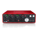 Interfaz De Audio Forcusite Scarlett 18i8 De Segunda Generación, Color Rojo, Voltaje 110 V/220 V