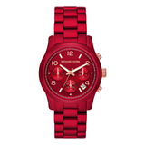 Michael Kors Mujer Michael Kors Mk7436 Runway Color De La Correa Rojo Color Del Bisel Rojo Color Del Fondo Rojo