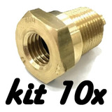 Kit 10 Conexões De Gás Válvula P/ Botijão P13 3/4 5/8 Latão