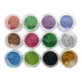 12un Decoração Unhas Glitter Flocado Variados Encapsulamento Cor Hs-436