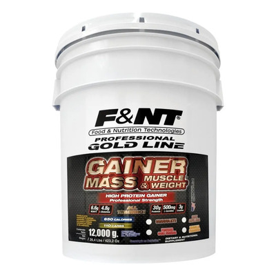 Proteína Whey F&NT Gainer Mass Muscle 12 kg Sabor Nuez Avellana | Meses sin interés