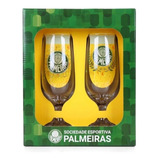 Taça Cerveja Floripa 300ml Palmeiras - Allmix (2 Unidades) Cor Transparente Com Simbolo Time