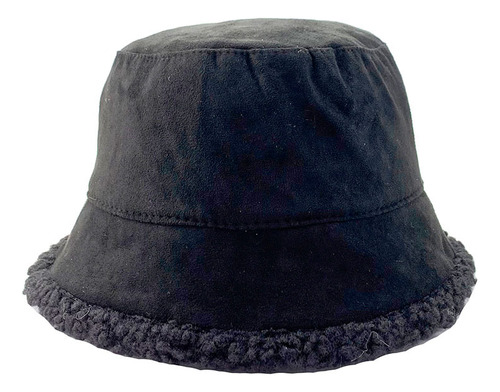 Piluso Sombrero Trendy 2 En 1 Bucket Corderito Suave Mujer