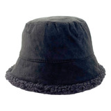 Piluso Sombrero Trendy 2 En 1 Bucket Corderito Suave Mujer