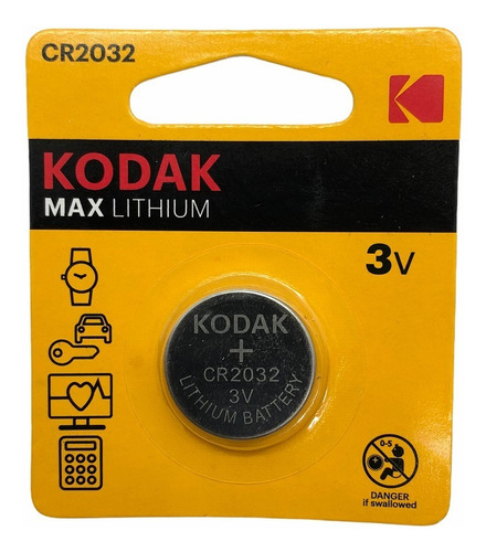 Pila Cr2032 Kodak Max Lithium 3v Larga Duración
