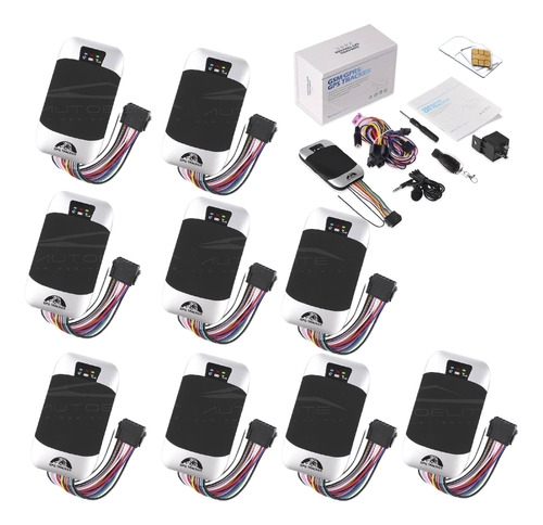 Set 10 Gps Localizador Auto Moto Tk303g Control + Chip