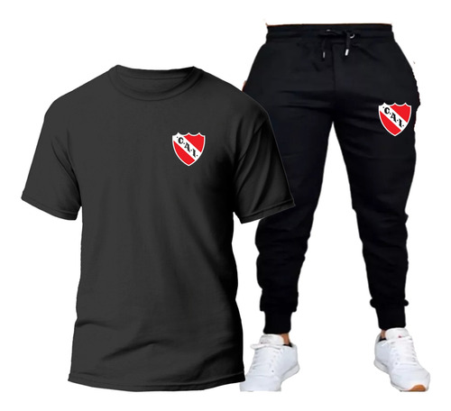 Conjunto Remera Y Pantalon Jogging Futbol Logo Marca Motivos