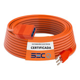 Extensión Eléctrica 30 Metros Sec Xt49/ 2500w/ 10a Naranjo