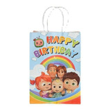 Bolsas De Papel Kraft Para Dulces Cocomelon Pack 12