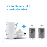 Purificador Filtro De Agua De Grifo Roscado + 2 Repuestos Color Blanco