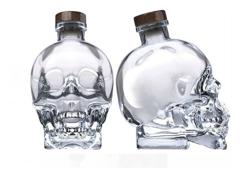 Licorera De Vidrio En Forma De Calavera 180 Ml